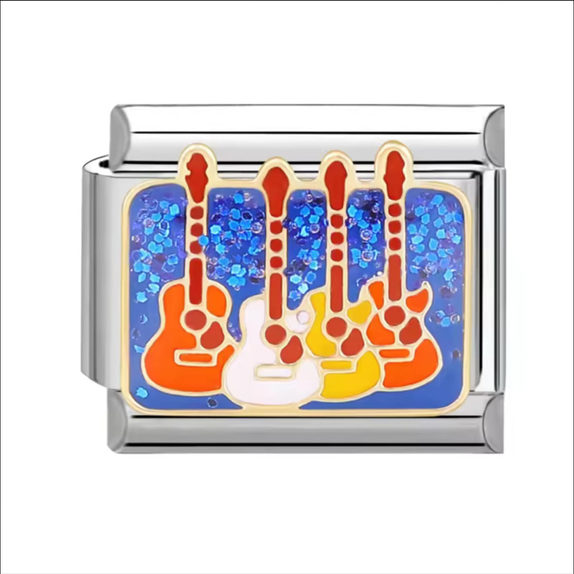 Guitars Silver Charm