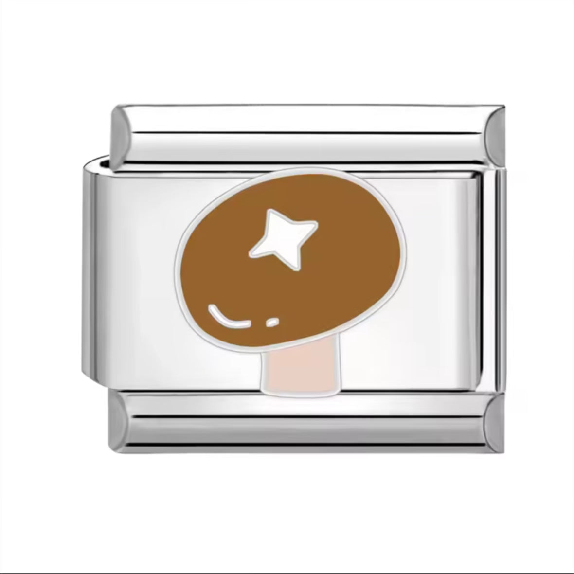 Mushroom Silver Charm