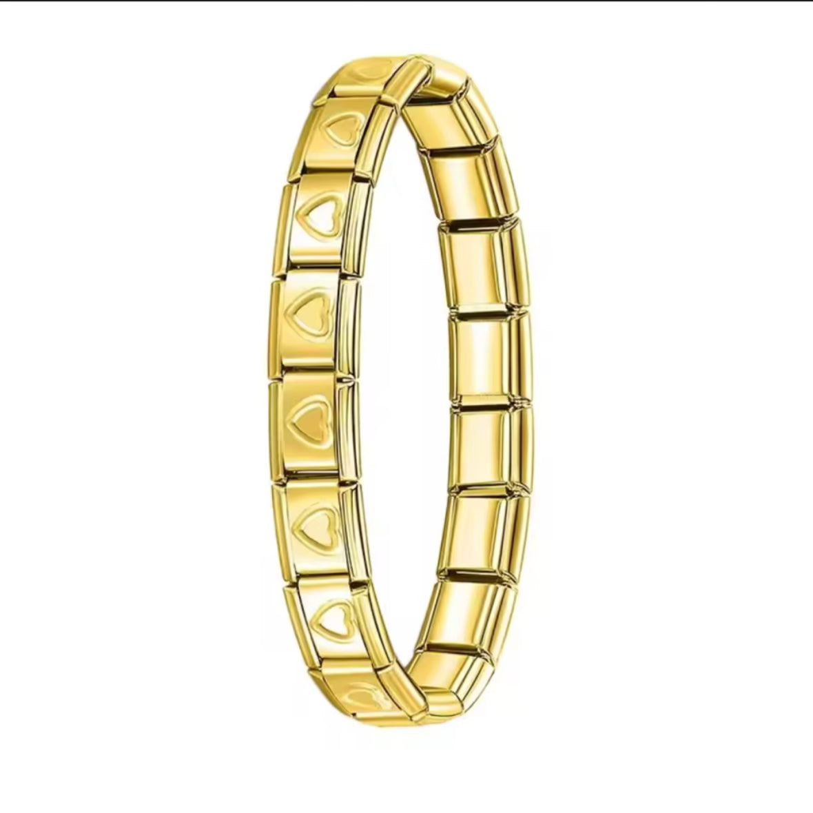 Love Heart Golden Charm Bracelet