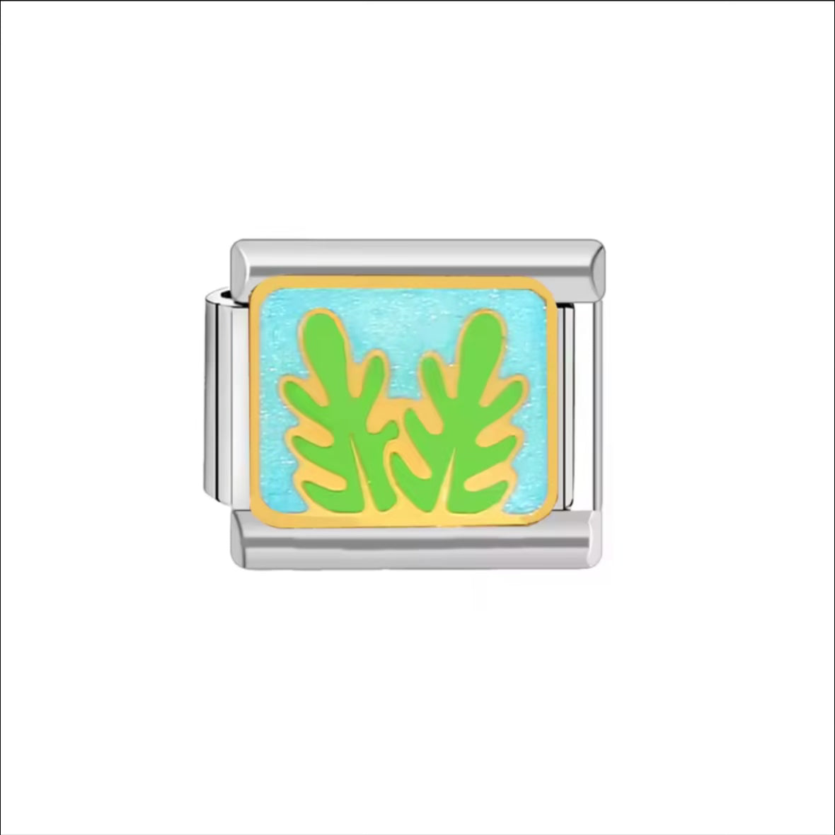 Seaweed Silver Charm