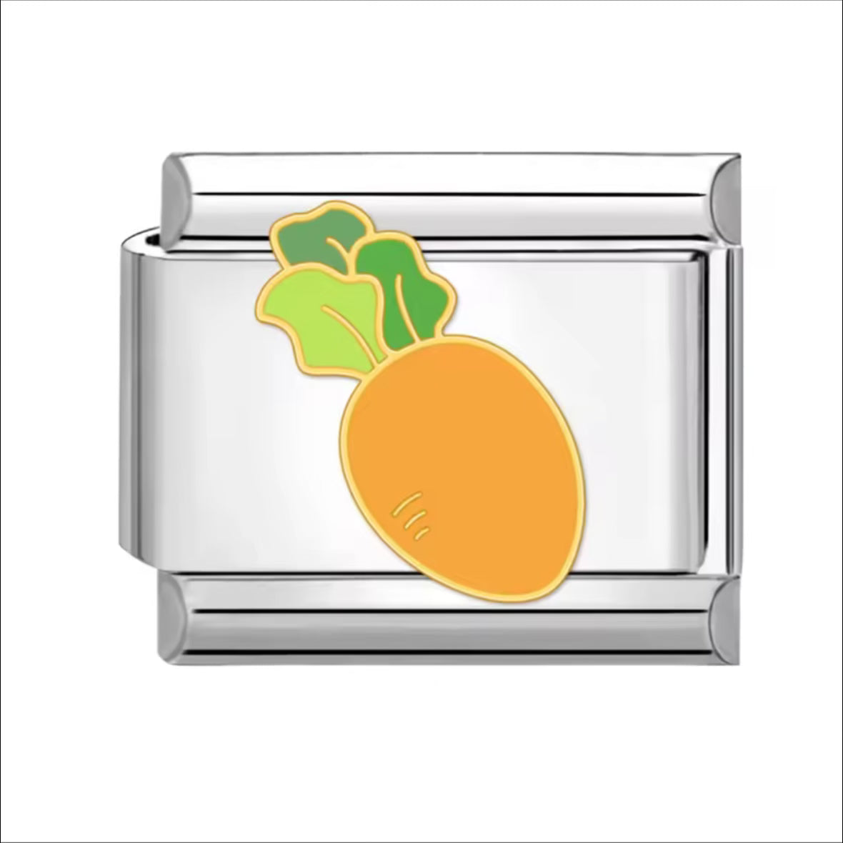 Carrot Silver Charm