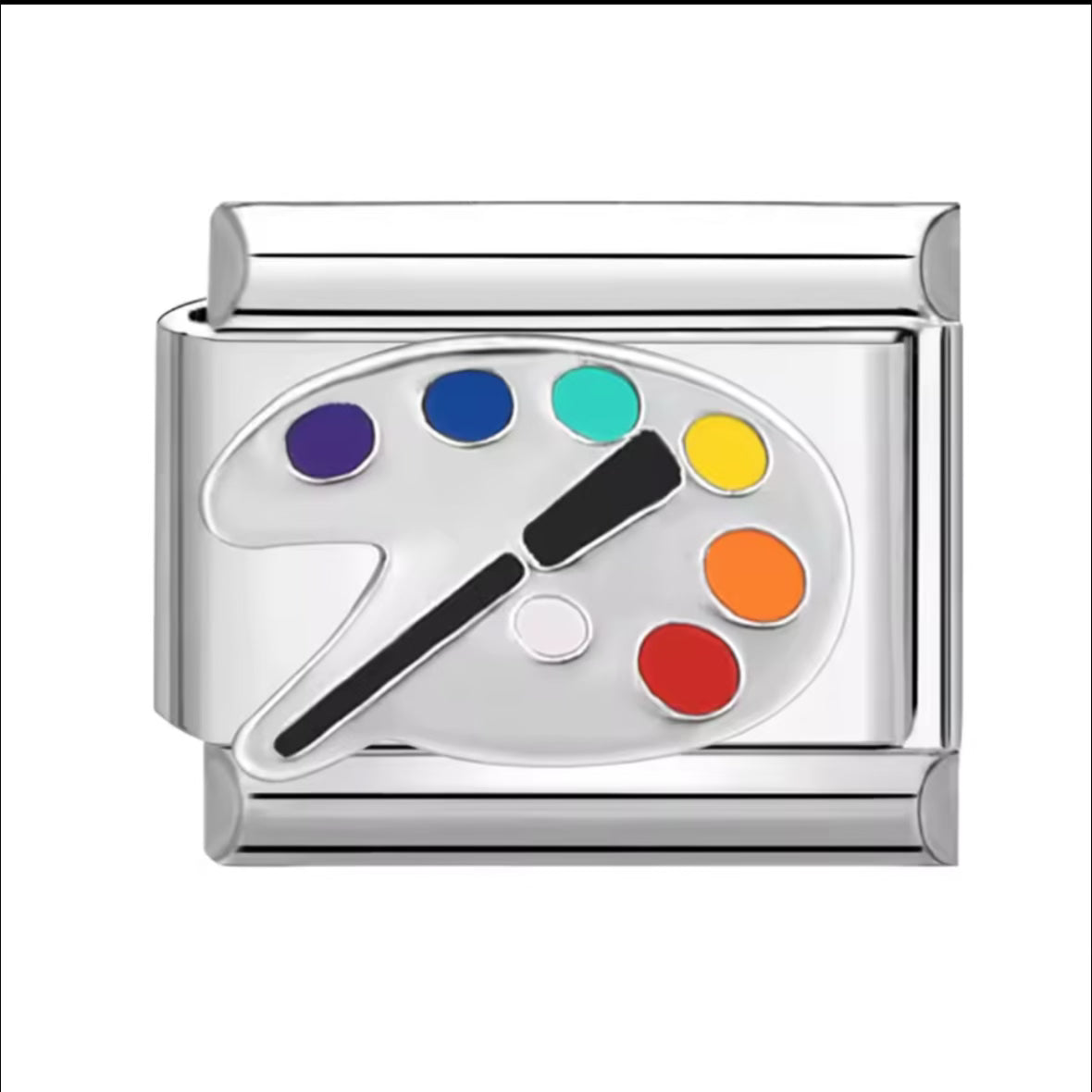 Paint Palette Silver Charm
