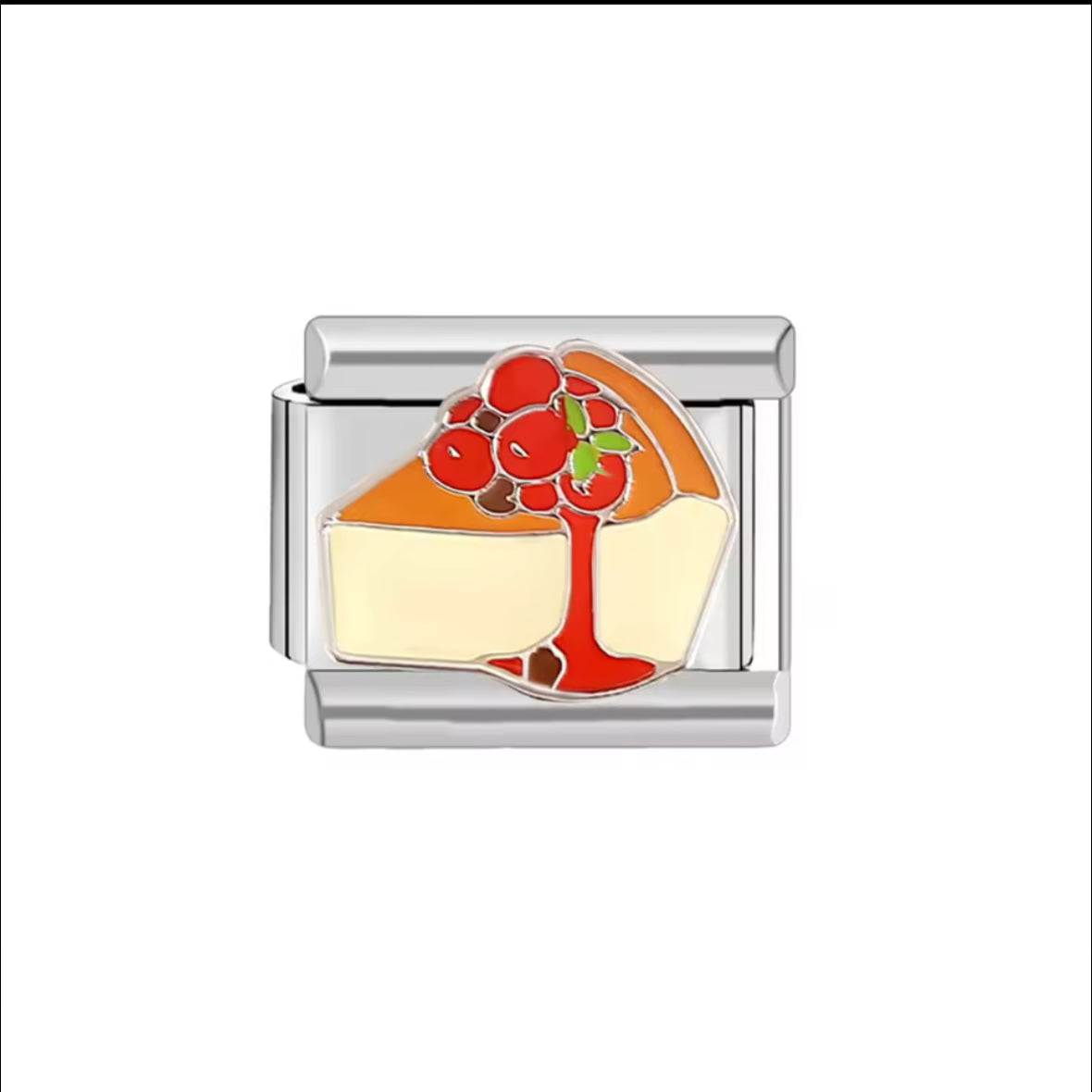 Cheesecake Silver Charm
