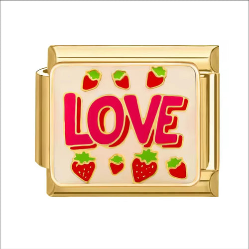 "Love" Golden Charm