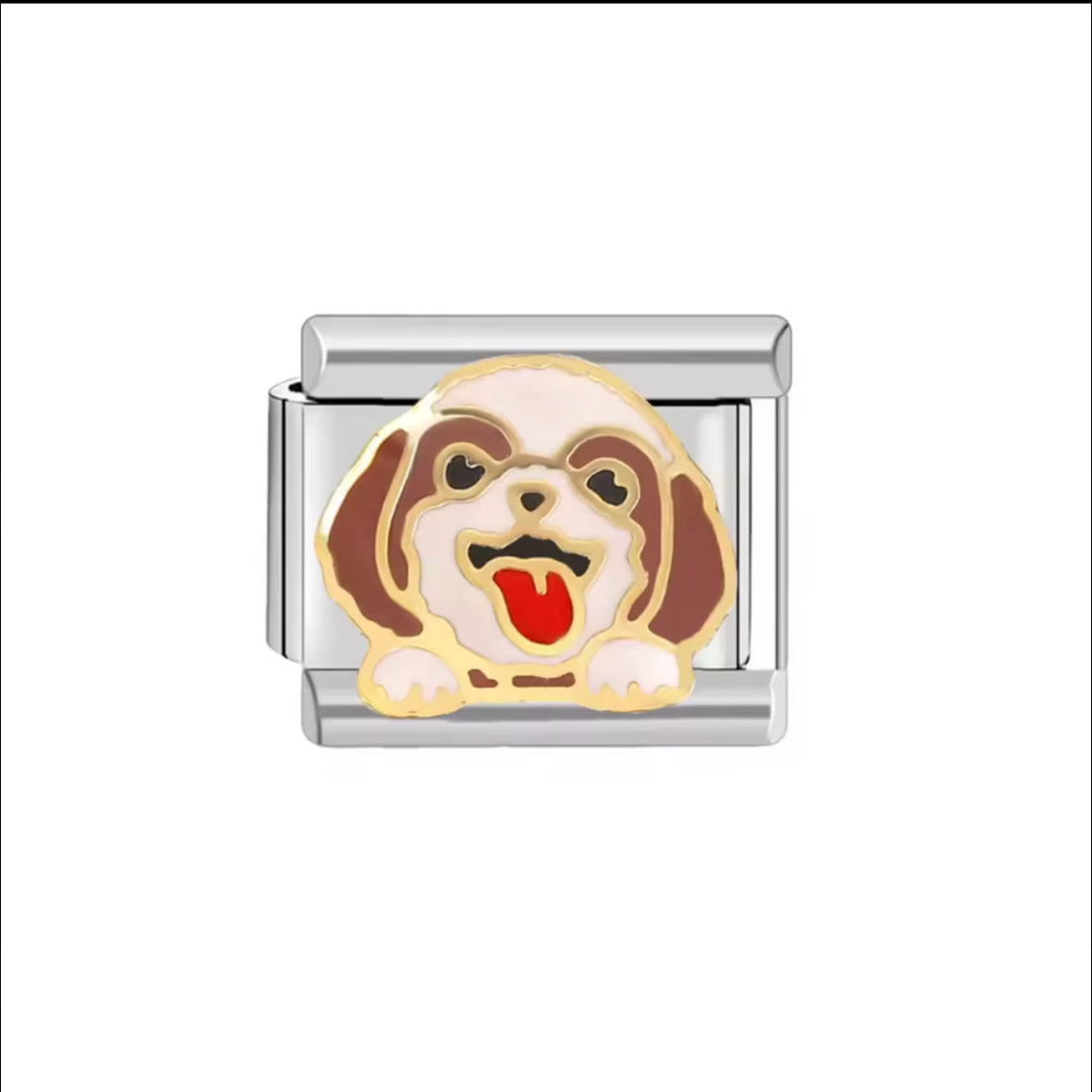 Dog Silver Charm