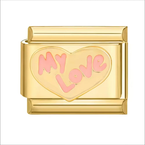 "My Love" Golden Charm