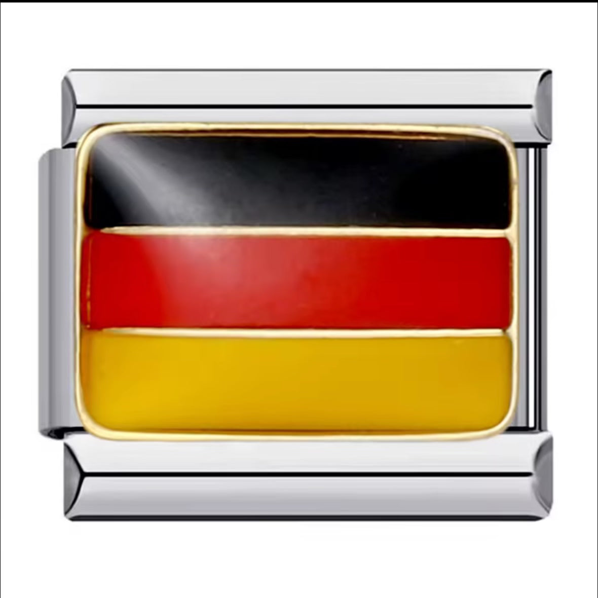 German Flag Silver Charm