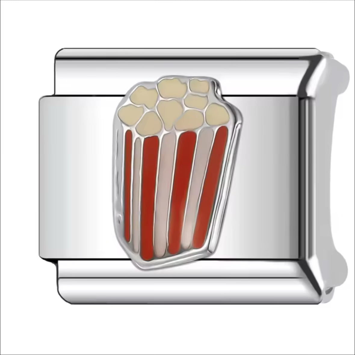 Popcorn Silver Charm