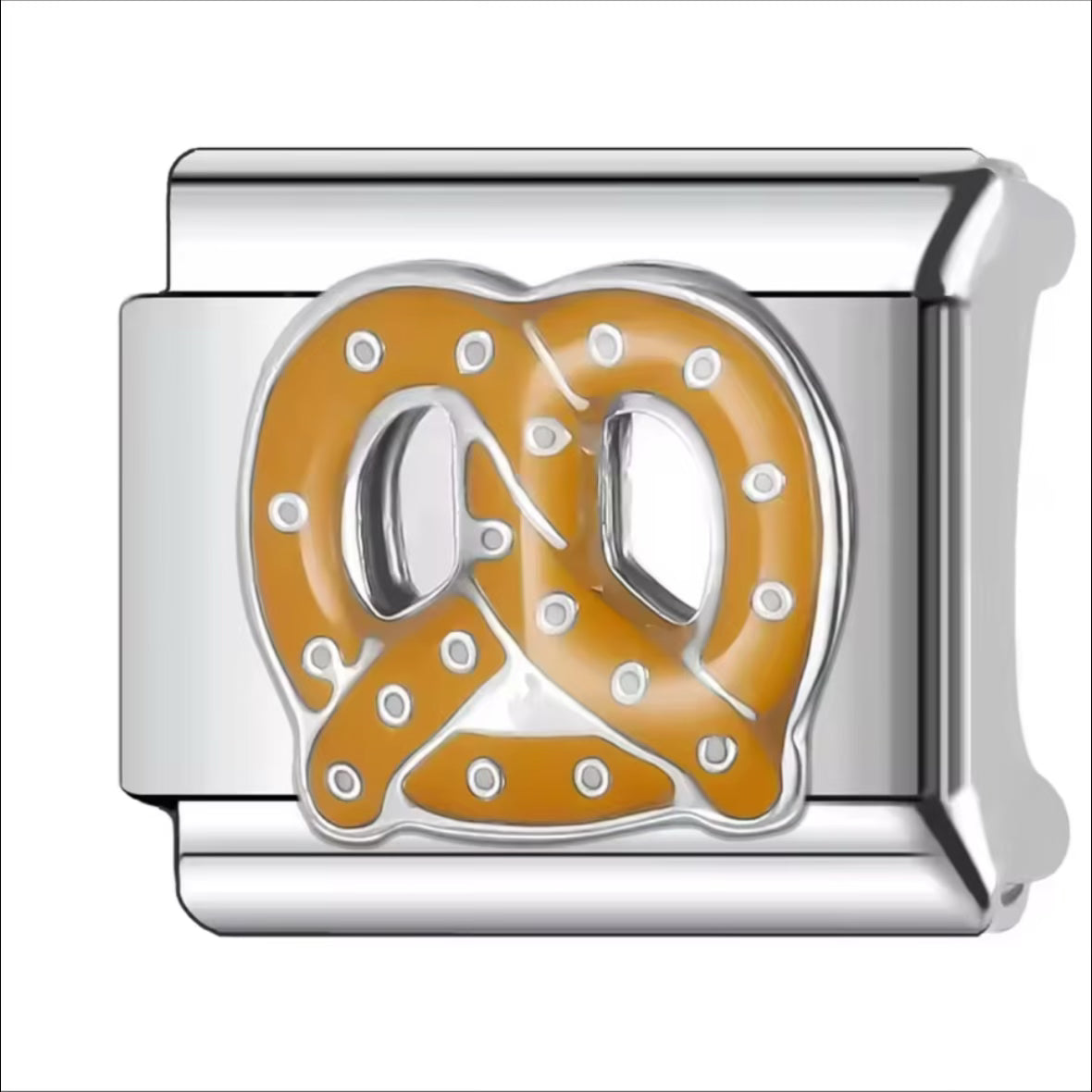 Pretzel Silver Charm