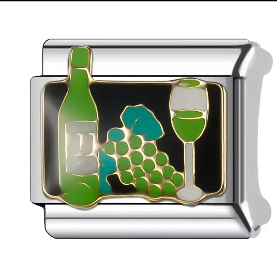Wine Silver Charm