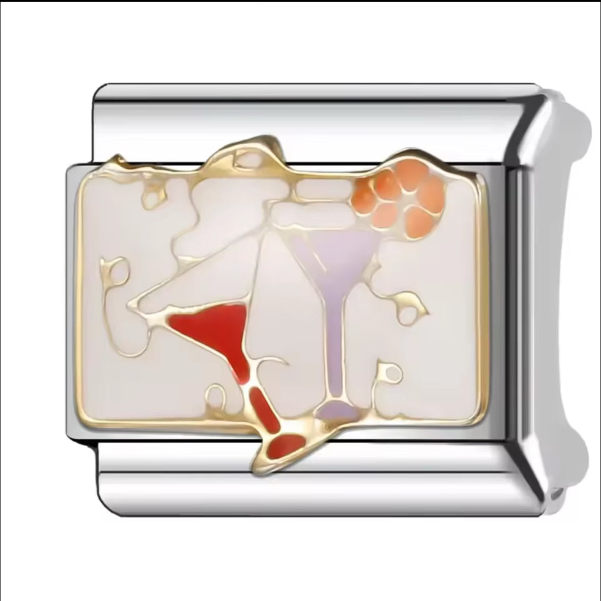 Martini Silver Charm